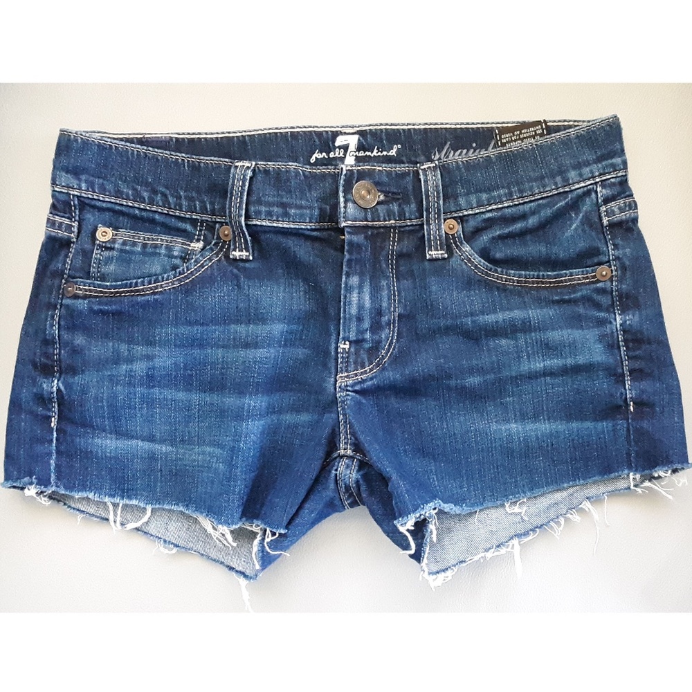 7 for all Mankind Jean Cutoff Shorts Size 25